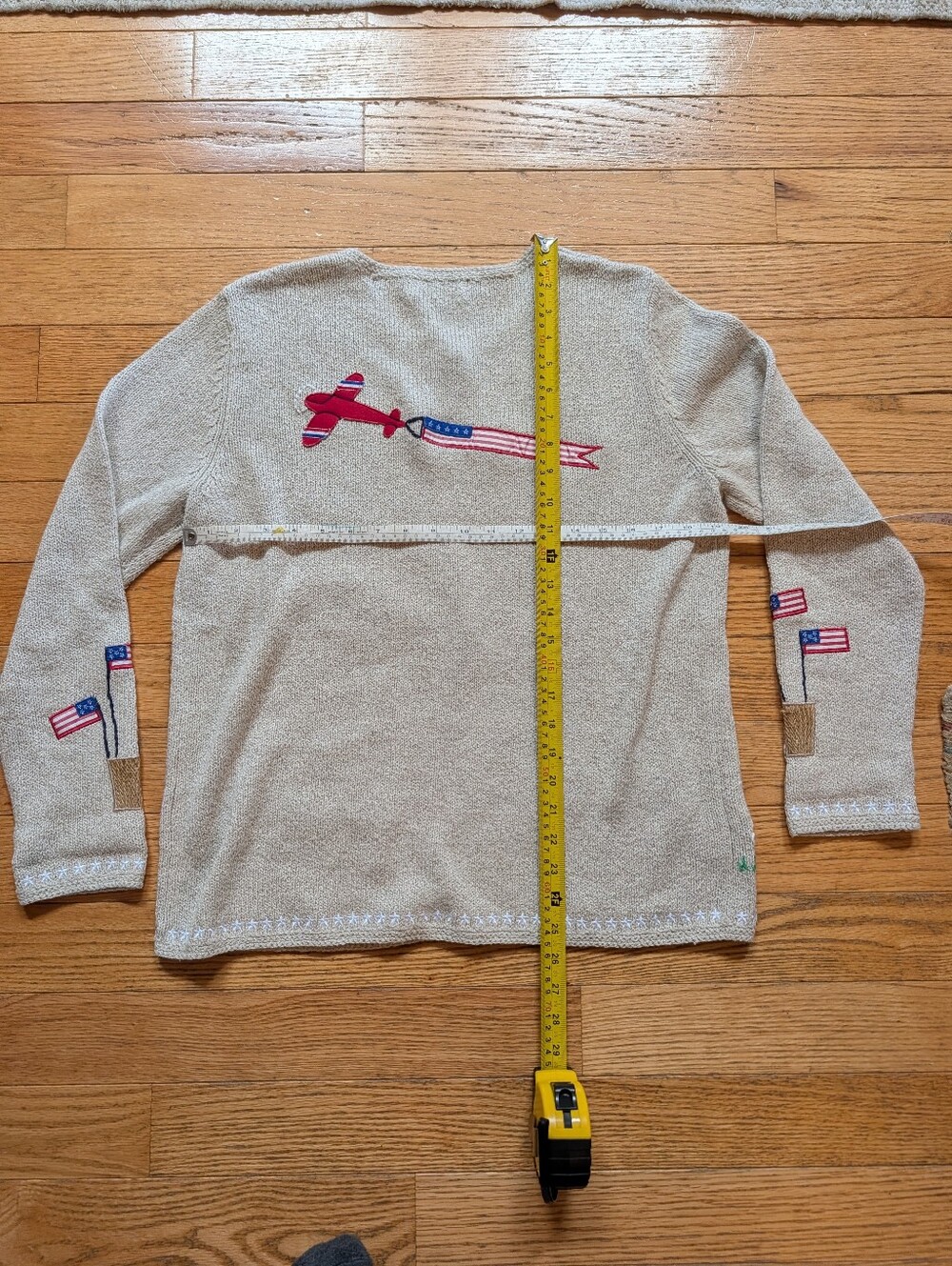 Northern Isles Knit Cardigan Sweater Americana 4th Of July USA Embroidered Vtg - Picture 5 of 5